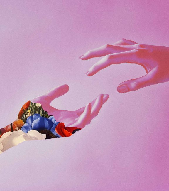 image of AI hands touching