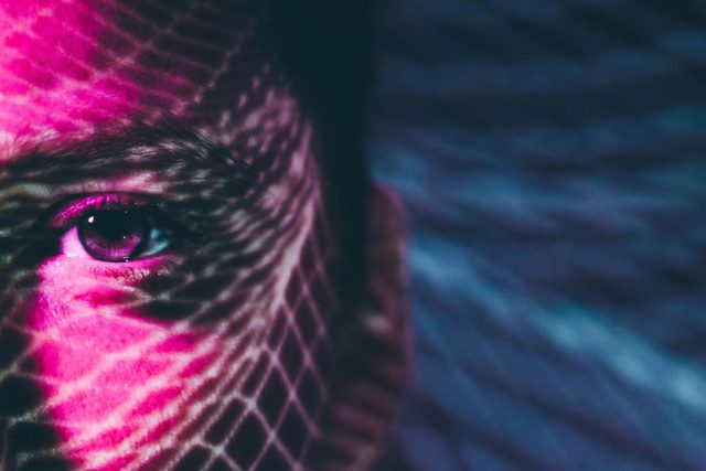image of woman's face biometric identification